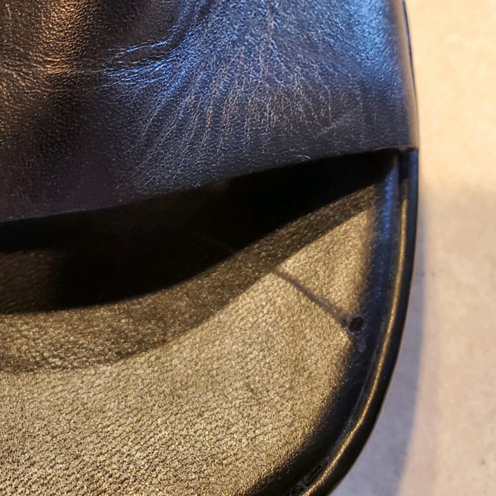 Vintage Black Leather Sandals - Size 7 - Nine & Company - Picture 5 of 5